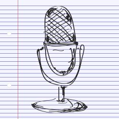 Simple doodle of a microphone