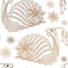 Seamless pattern of cartoon snails vector background Henna Meh N4
