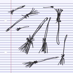 Simple doodle of some broomsticks N2