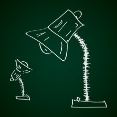 Simple doodle of a lamp