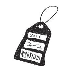 Simple doodle of a sale tag N4