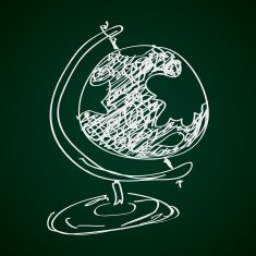 Simple doodle of a globe N2