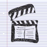 Simple doodle of a clap board N2