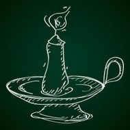 Simple doodle of a candlestick N3