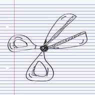 Simple doodle of a pair scissors N2