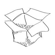 Simple doodle of a box