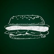 Simple doodle of a burger N3