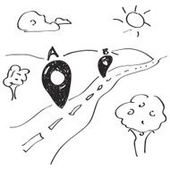 Simple doodle of a location pin N2