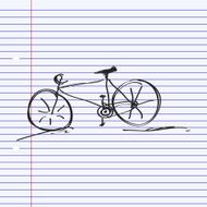 Simple doodle of a bicycle N2