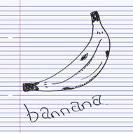 Simple doodle of a banana N2