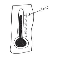 Simple doodle of a thermometer N3