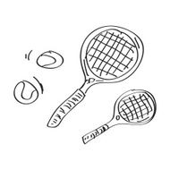 Simple doodle of a tennis racket N3