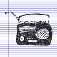 Simple doodle of a radio N2