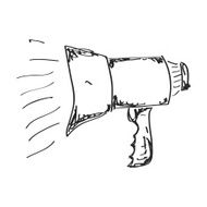 Simple doodle of a megaphone