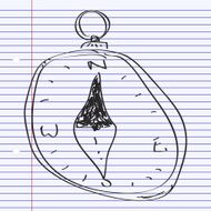 Simple doodle of a compass N2
