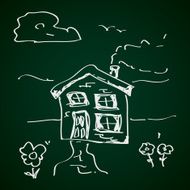 Simple doodle of a house N4