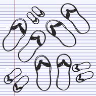 Simple doodle of a flip flop N2