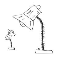 Simple doodle of a lamp N2