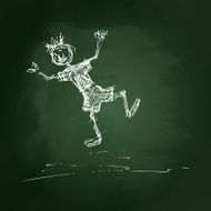 Sketchy drawing of a boy