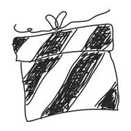 Simple doodle of a present