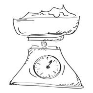Simple doodle of a set weighing scales