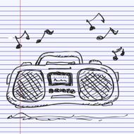 Simple doodle of a stereo