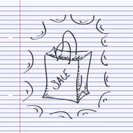 Simple doodle of a sale bag N3