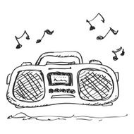 Simple doodle of a stereo N2