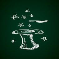 Simple doodle of a magic hat N3