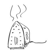 Simple doodle of an iron