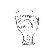 Simple doodle of a beer glass