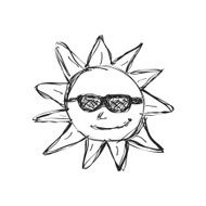 Simple doodle of a sun