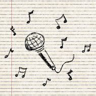Set of cartoon style microphone N2