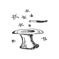 Simple doodle of a magic hat N4