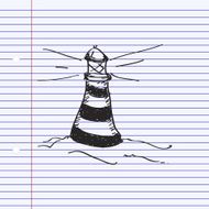 Simple doodle of a lighthouse N2