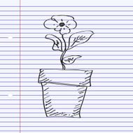 Simple doodle of a plant N3