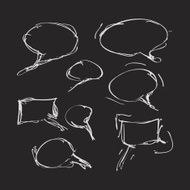 Simple doodle of a speech bubble N11