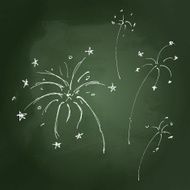 Set of cartoon style fireworks N3