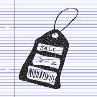 Simple doodle of a sale tag N6