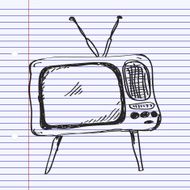 Simple doodle of a television N5
