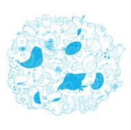 Bird doodle set vector illustration N3