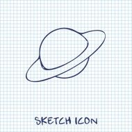 saturn planet silhouette icon