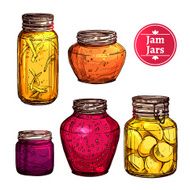 Colored Jam Jars