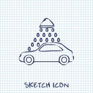 Vector icon of car wash