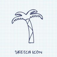 Vector icon of palm tree