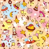 space cosmos seamless pattern