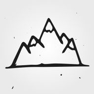 Vector mountains hand drawn