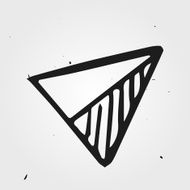 Hand drawn triangle abstract