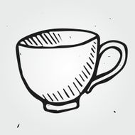 Hand drawn cup
