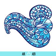 Vector element of nature - air or wind